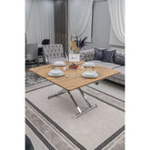 Home Üst Tabla Mdf EfesÇam Oval Köşe Alt Ayak Krom Kaplama