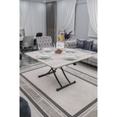 Juppo Üst Tabla Mdf Lizbon Oval Köşe lt Ayak Yuvarlak Siyah İçe Kıvrım