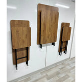 Raf Masa Tabureli Mdf Tabla Ceviz Demir Mekanizma Siyah kopya kopya