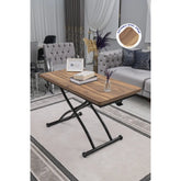 Juppo Üst Tabla Mdf Urartu Oval Köşe Alt Ayak Yuvarlak Siyah Dışa Kıvrım