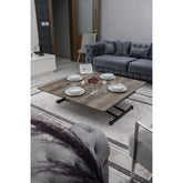 Juppo Üst Tabla Mdf Hattuşa Oval Köşe lt Ayak Yuvarlak Siyah İçe Kıvrım