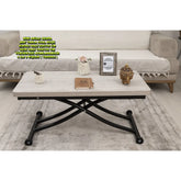 Mini Juppo İçe K Akıllı Sehpa Üst Tabla Mdf Lizbon Oval Köşe Alt Ayak Siyah Renk