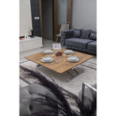 Juppo Üst Tabla Mdf EfesÇam Oval Köşe Alt Ayak Yuvarlak Krom Kaplama Dışa Kıvrım