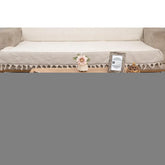 Mini Juppo Dışa K Akıllı Sehpa Üst Tabla Mdf Efesçam Oval Köşe Alt Beyaz Renk