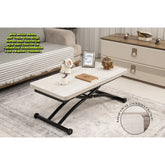 Mini Juppo Dışa K Akıllı Sehpa Üst Tabla Mdf Lizbon Oval Köşe Alt Ayak Siyah Renk