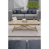 Juppo Üst Tabla Mdf VeliMeşe Oval Köşe Alt Ayak Yuvarlak Gold Kaplama İçe Kıvrım