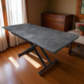 Yan Baştan Açılır Akıllı Masa Üst Mdf Kartal Alt Ayak Siyah Renk