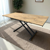 Yan Baştan Açılır Akıllı Masa Üst Mdf EfesÇam Alt Ayak Siyah Renk