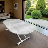 Ortadan Açılır Akıllı Masa Üst Mdf Lizbon Alt Ayak Beyaz Renk