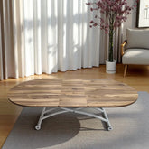 Ortadan Açılır Akıllı Masa Üst Mdf Urartu Alt Ayak Beyaz Renk