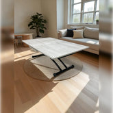 Ortadan Açılır Akıllı Masa Üst Mdf Lizbon Alt Ayak Siyah Renk