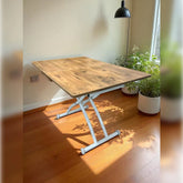 Ortadan Açılır Akıllı Masa Üst Mdf Efesçam Alt Ayak Beyaz Renk