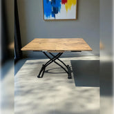 Ortadan Açılır Akıllı Masa Üst Mdf Efesçam Alt Ayak Siyah Renk