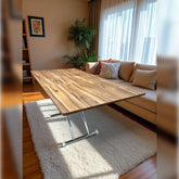 Ortadan Açılır Akıllı Masa Üst Mdf Urartu Alt Ayak Krom Kaplama