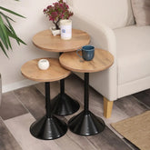 Tablon Zigon Sehpa Mdf Tabla Efesçam Alt Mekanizma Demir Siyah Renk