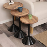 Tablon Zigon Sehpa Mdf Tabla Urartu Alt Mekanizma Demir Siyah Renk