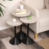 Tablon Zigon Sehpa Mdf Tabla Lizbon Alt Mekanizma Demir Siyah Renk