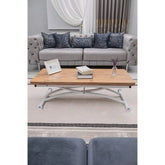 Juppo Üst Tabla Mdf Efesçam Oval Köşe Alt Ayak Yuvarlak Beyaz Dışa Kıvrım