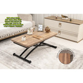 Mini Juppo Dışa K Akıllı Sehpa Üst Tabla Mdf Urartu Oval Köşe Alt Ayak Siyah Renk