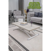 Juppo Üst Tabla Mdf Lizbon Oval Köşe Alt Ayak Yuvarlak Beyaz Dışa Kıvrım