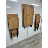 Raf Masa Tabureli Mdf Tabla EfesÇam Demir Mekanizma Siyah