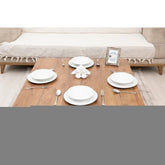 Mini Juppo Dışa K Akıllı Sehpa Üst Tabla Mdf Ceviz Oval Köşe Alt Krom Kaplama