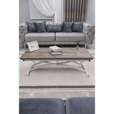 Juppo Üst Tabla Mdf Hattuşa Oval Köşe Alt Ayak Yuvarlak Beyaz Dışa Kıvrım