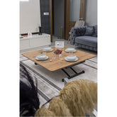 Juppo Üst Tabla Mdf EfesÇam Oval Köşe Alt Ayak Yuvarlak Siyah Dışa Kıvrım