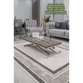 Home Üst Tabla Mdf Hattuşa Oval Köşe Alt Ayak Krom Kaplama