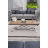 Juppo Üst Tabla Mdf Urartu Oval Köşe Alt Ayak Yuvarlak Beyaz İçe Kıvrım