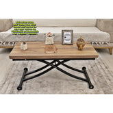 Mini Juppo İçe K Akıllı Sehpa Üst Tabla Mdf Urartu Oval Köşe Alt Ayak Siyah Renk