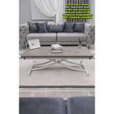 Juppo Üst Tabla Mdf Frezeli Latte Oval Köşe Alt Ayak Yuvarlak Beyaz İçe Kıvrım