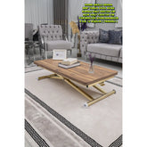 Home Üst Tabla Mdf Urartu Oval Köşe Alt Ayak Gold Kaplama