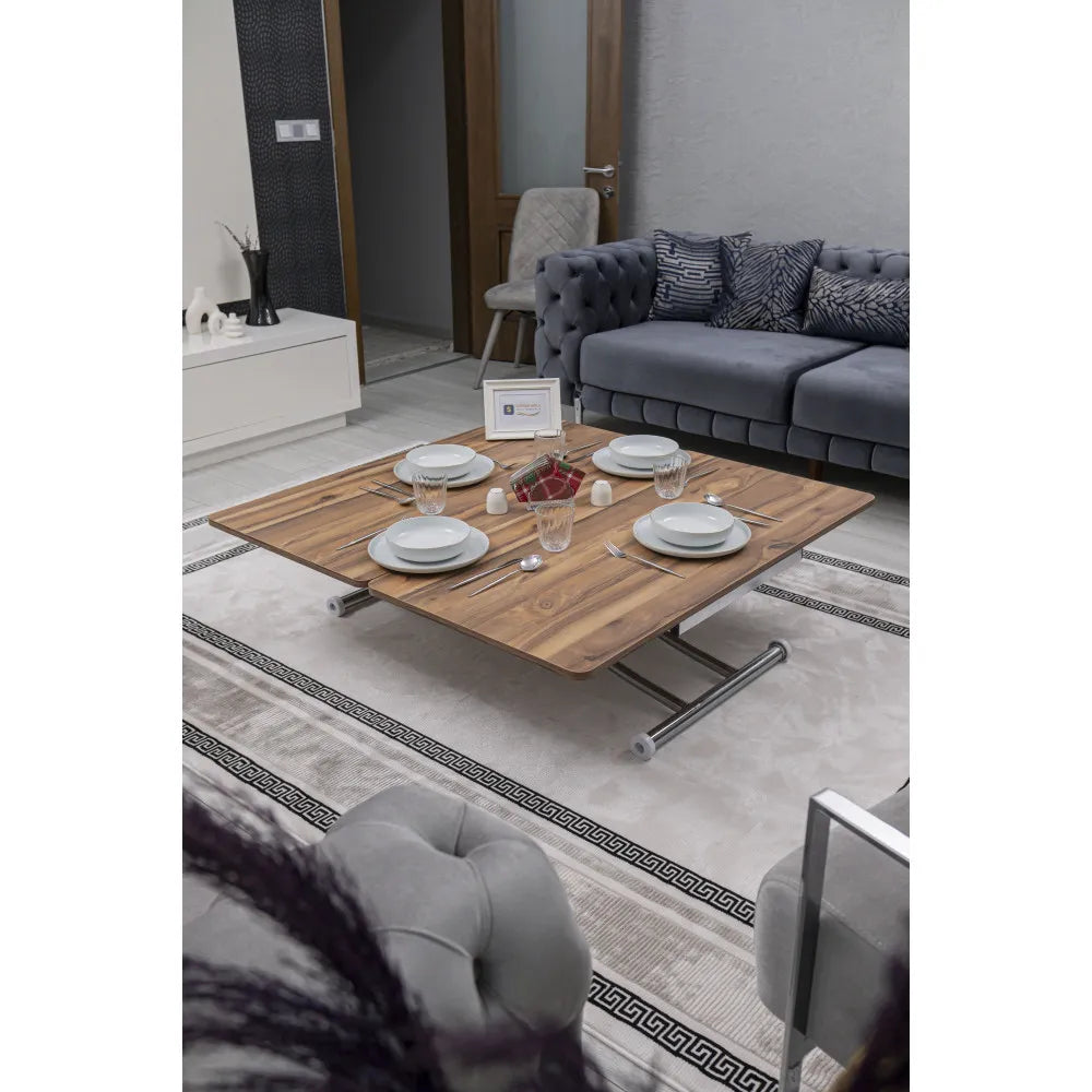 Juppo Üst Tabla Mdf Urartu Oval Köşe Alt Ayak Yuvarlak Krom Kaplama İçe Kıvrım