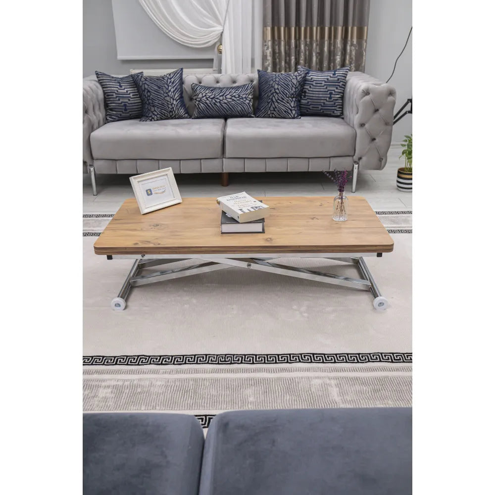 Home Üst Tabla Mdf EfesÇam Oval Köşe Alt Ayak Krom Kaplama