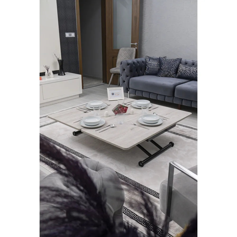 Juppo Üst Tabla Mdf Lizbon Oval Köşe Alt Ayak Yuvarlak Siyah Dışa Kıvrım