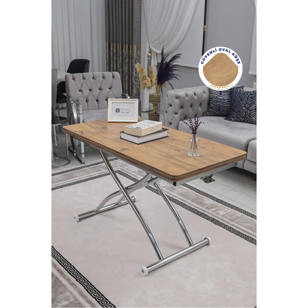 Juppo Üst Tabla Mdf EfesÇam Oval Köşe Alt Ayak Yuvarlak Krom Kaplama Dışa Kıvrım