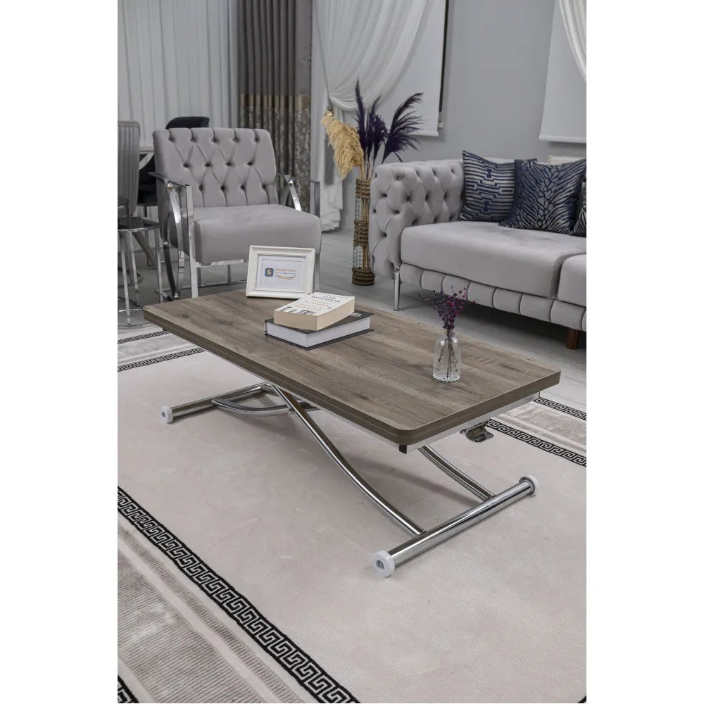 Juppo Üst Tabla Mdf Hattuşa Oval Köşe Alt Ayak Yuvarlak Krom Kaplama İçe Kıvrım