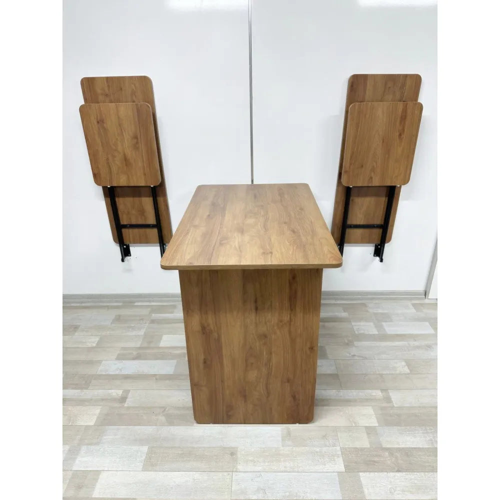 Raf Masa Tabureli Mdf Tabla Ceviz Demir Mekanizma Siyah kopya kopya