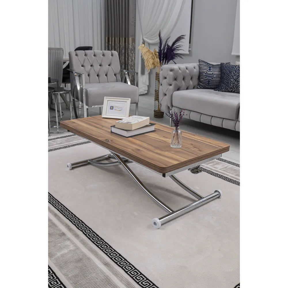 Juppo Üst Tabla Mdf Urartu Oval Köşe Alt Ayak Yuvarlak Krom Kaplama İçe Kıvrım