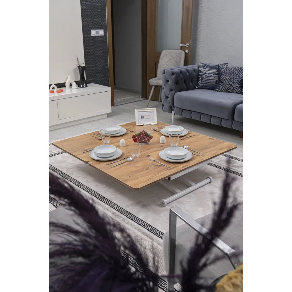 Home Üst Tabla Mdf EfesÇam Oval Köşe Alt Ayak Beyaz Renk