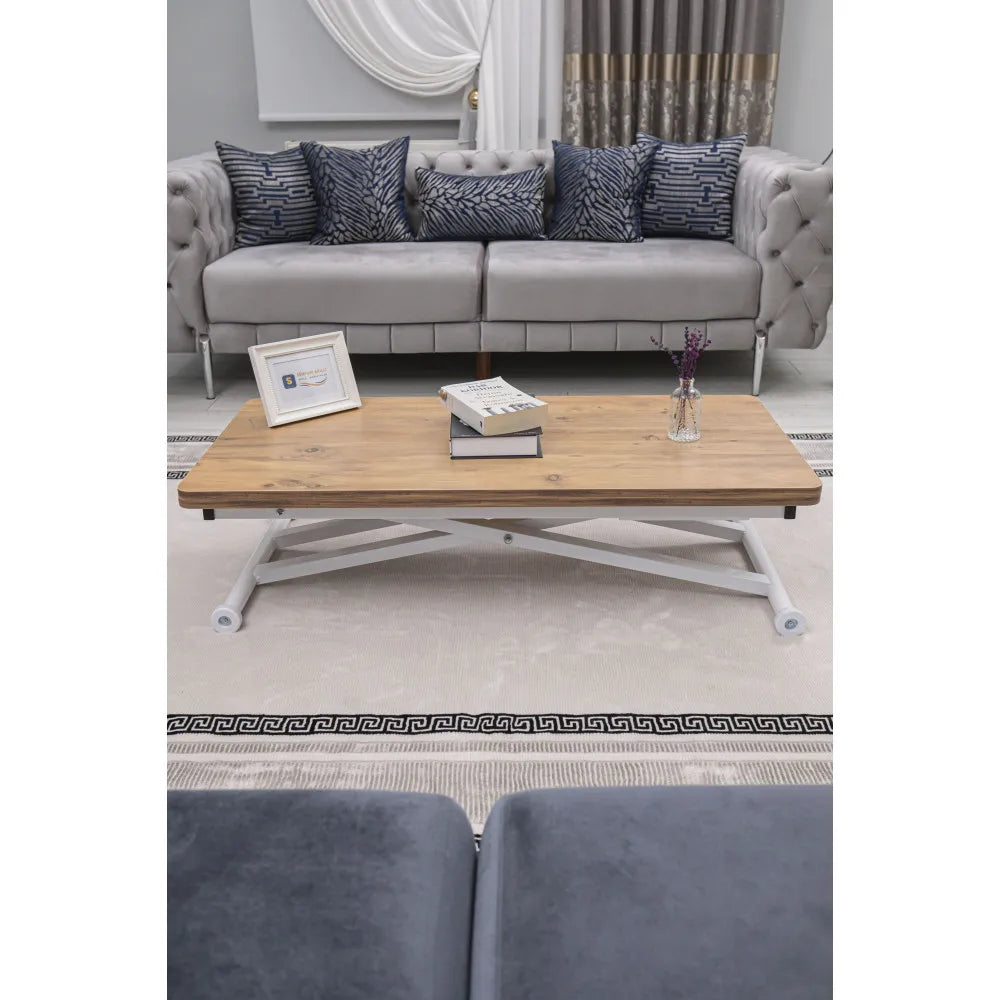 Home Üst Tabla Mdf EfesÇam Oval Köşe Alt Ayak Beyaz Renk