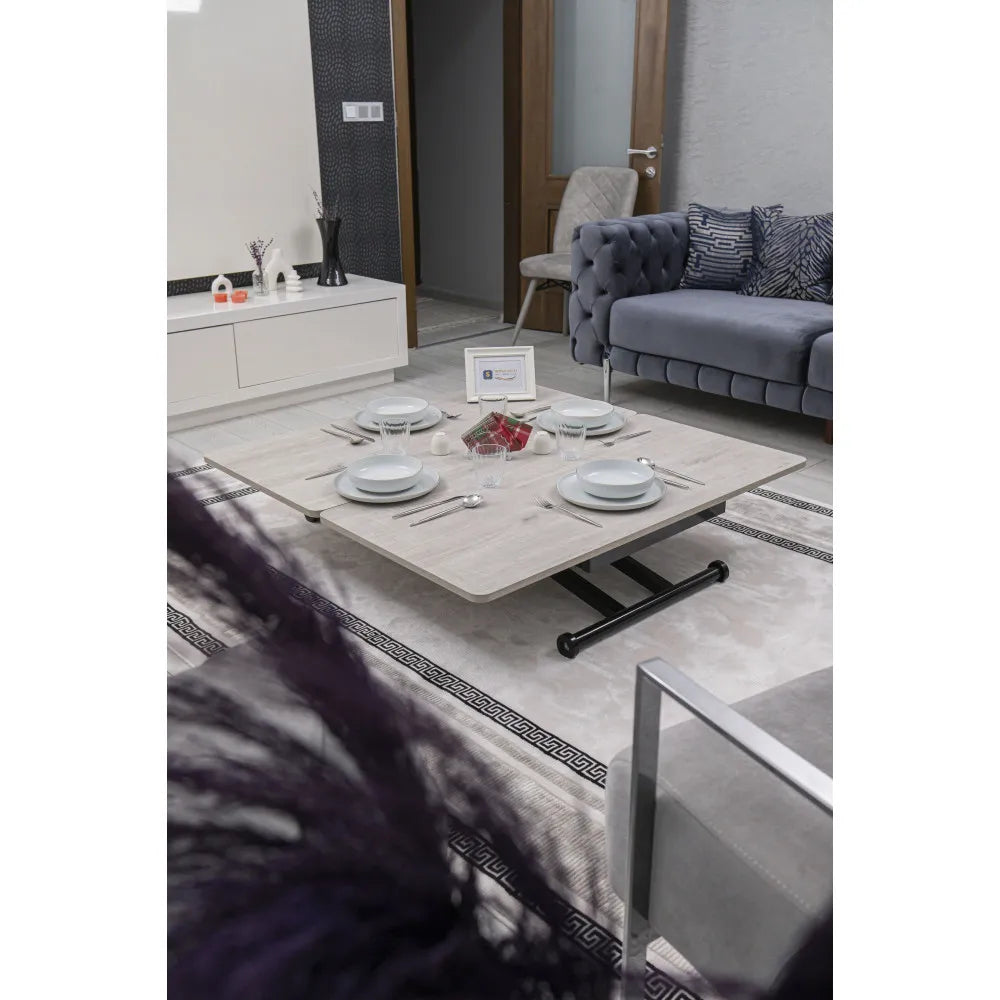 Home Üst Tabla Mdf Lizbon Oval KöşeAlt Ayak Siyah Renk