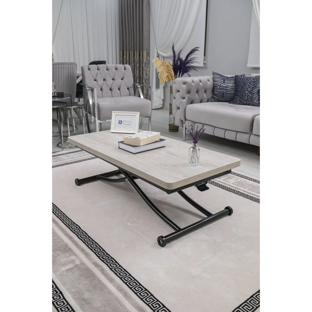 Juppo Üst Tabla Mdf Lizbon Oval Köşe lt Ayak Yuvarlak Siyah İçe Kıvrım