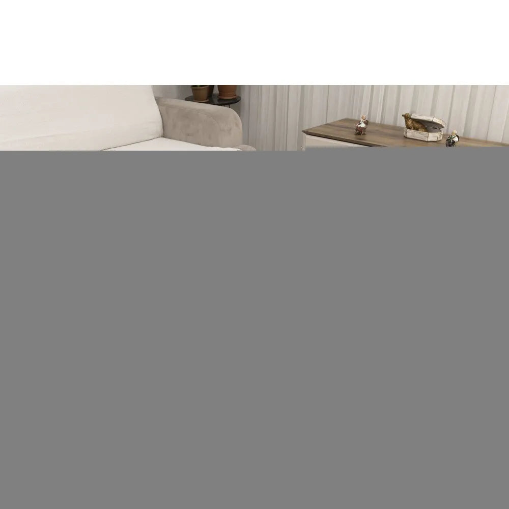 Mini Juppo İçe K Akıllı Sehpa Üst Tabla Mdf Frezeli Antrasit Oval Köşe Alt Siyah Renk