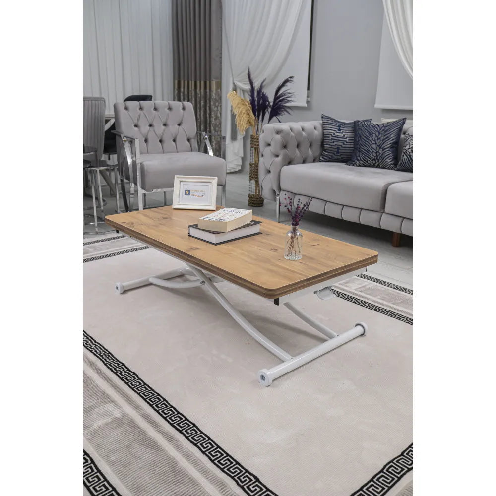 Juppo Üst Tabla Mdf EfesÇam Oval Köşe Alt Ayak Yuvarlak Beyaz İçe Kıvrım