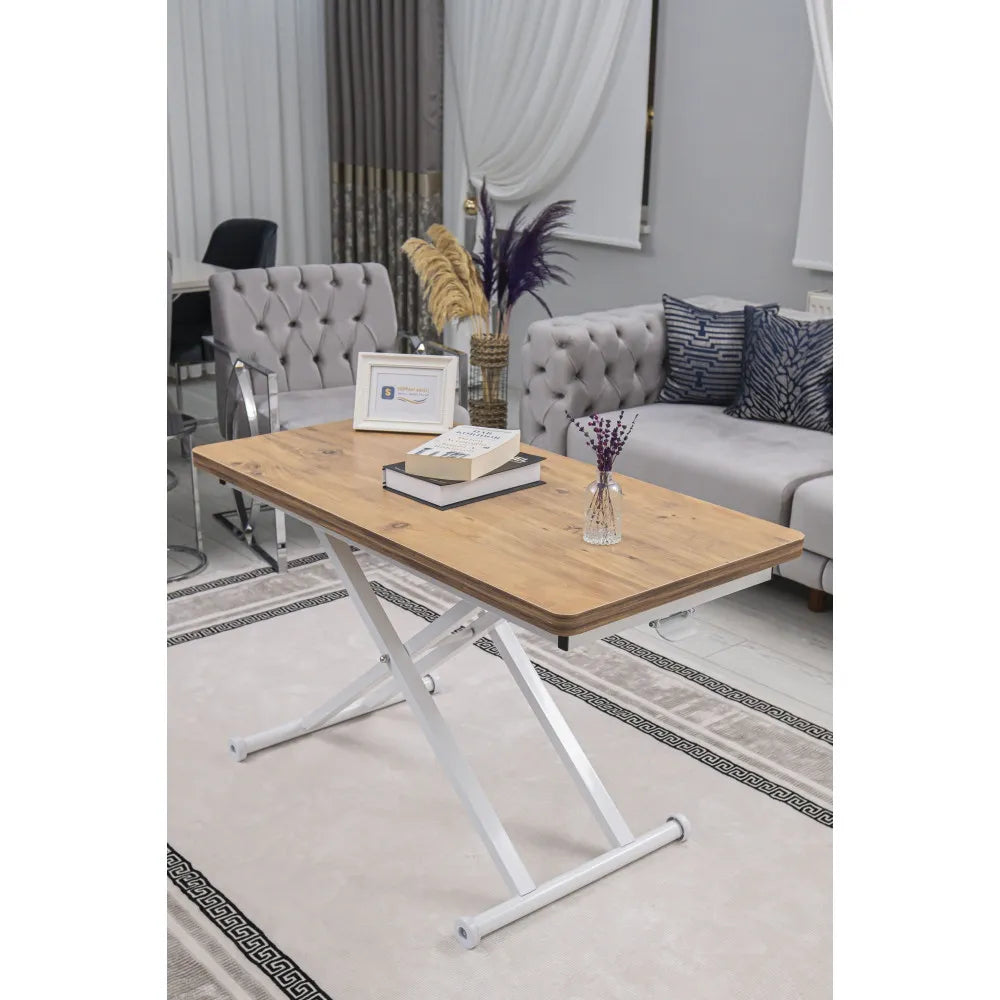 Home Üst Tabla Mdf EfesÇam Oval Köşe Alt Ayak Beyaz Renk