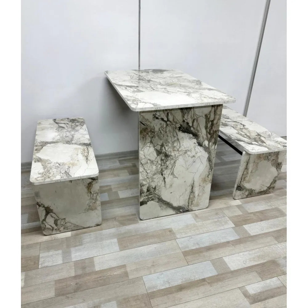 Raf Masa Tabureli Mdf Tabla Beyaz Mermer Demir Mekanizma Siyah kopya kopya kopya kopya