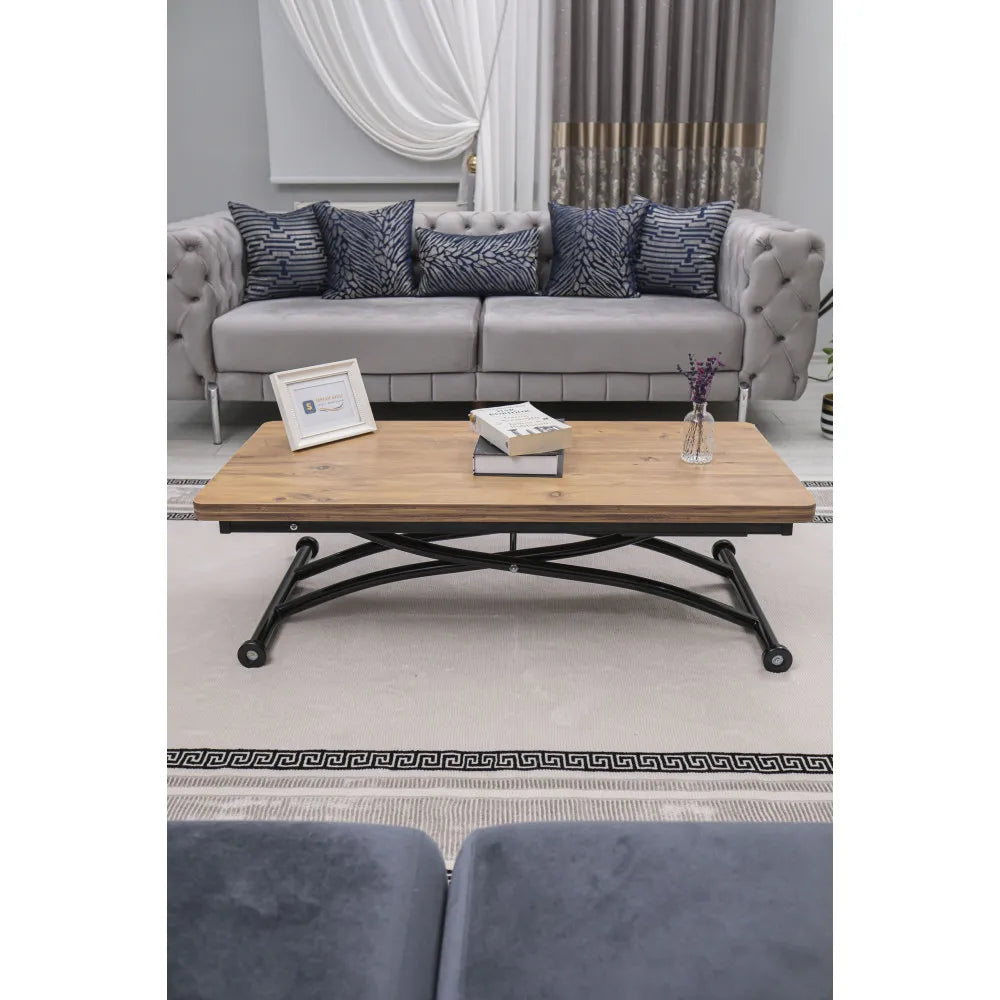 Juppo Üst Tabla Mdf EfesÇam Oval Köşe Alt Ayak Yuvarlak Siyah Dışa Kıvrım