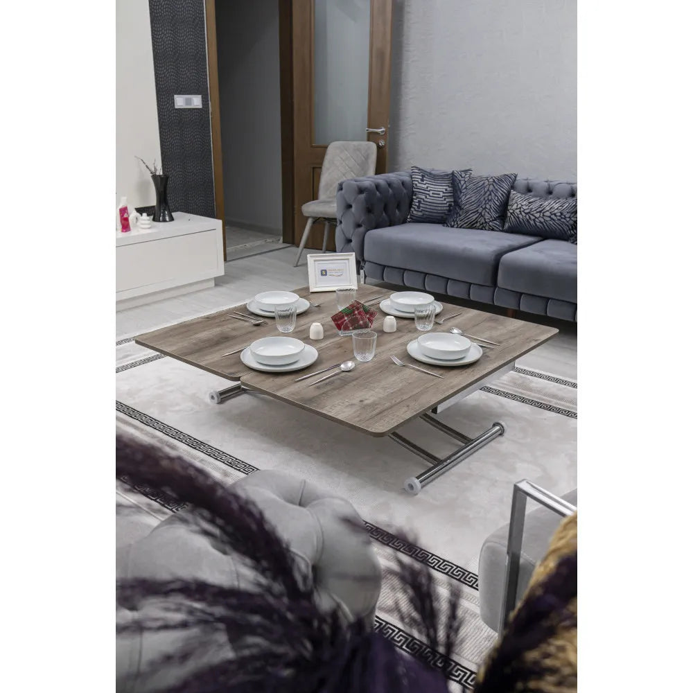 Juppo Üst Tabla Mdf Hattuşa Oval Köşe Alt Ayak Yuvarlak Krom Kaplama İçe Kıvrım